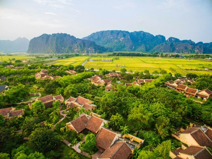 Emeralda cũng là điểm lưu trú thích hợp để ngắm mùa lúa chín Ninh Bình. Ảnh: Khu nghỉ dưỡng