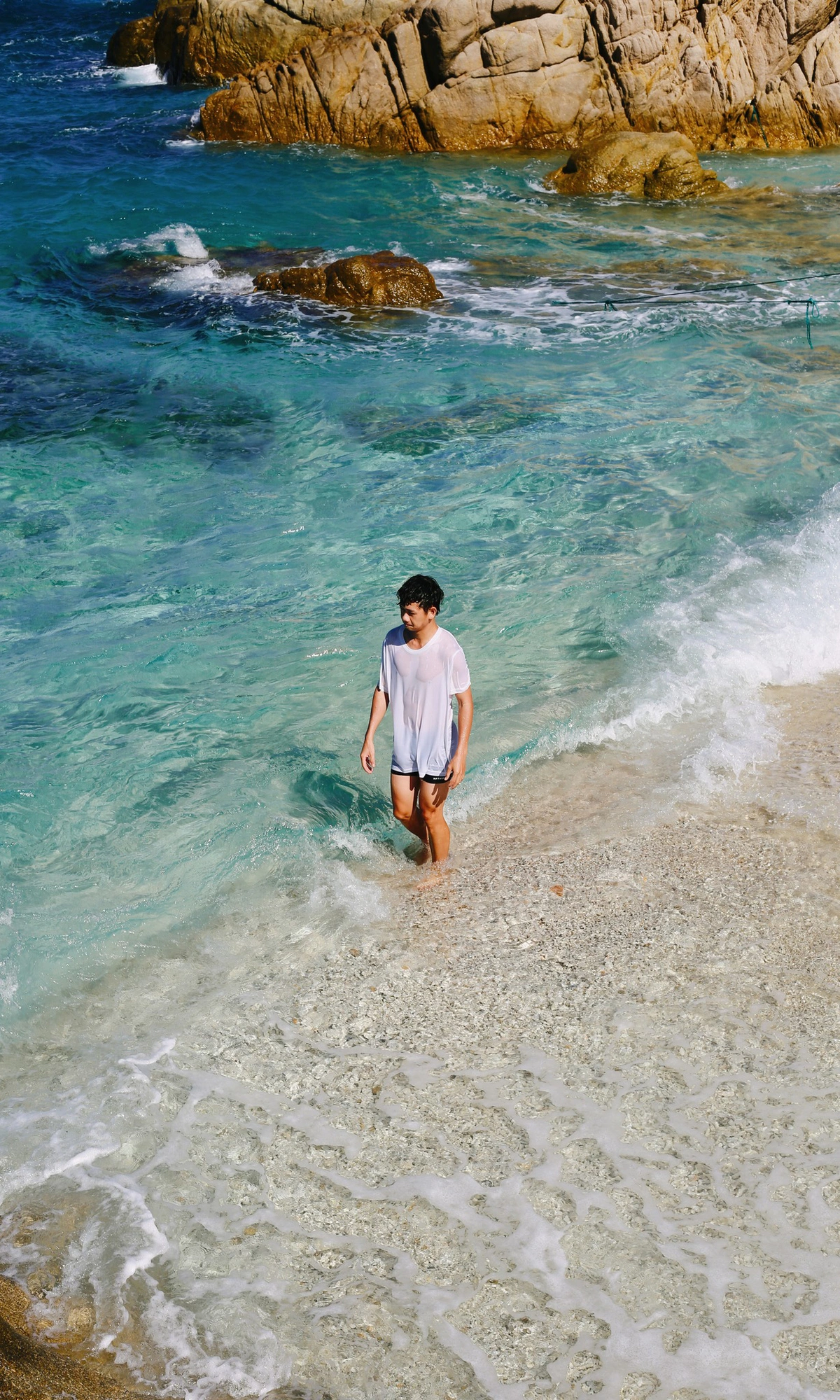 Unspoiled beach nestled in central Vietnam bay