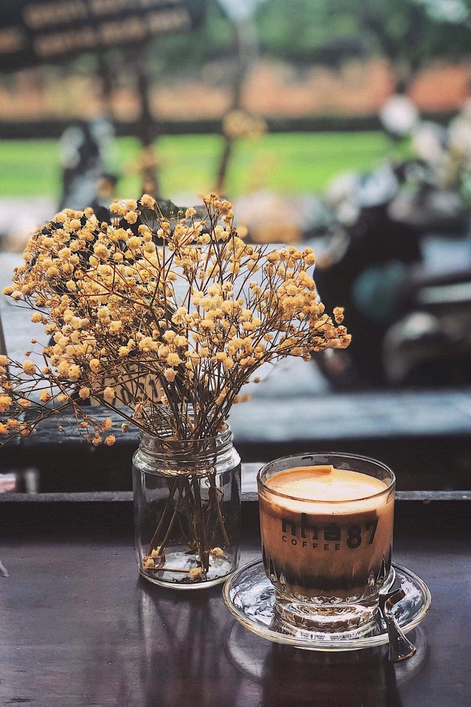 Cà phê muối trong một nhà hàng ở Huế. Ảnh: Nhà 87 Coffee