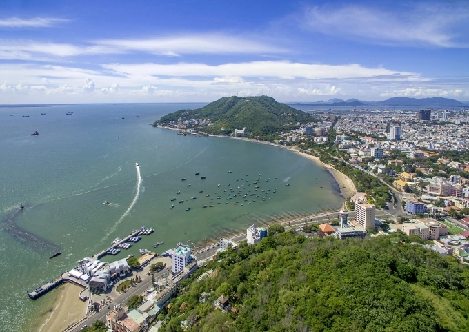 Khung cảnh khu vực biển Vũng Tàu nhìn từ trên cao. Ảnh: Sở Du lịch TP HCM