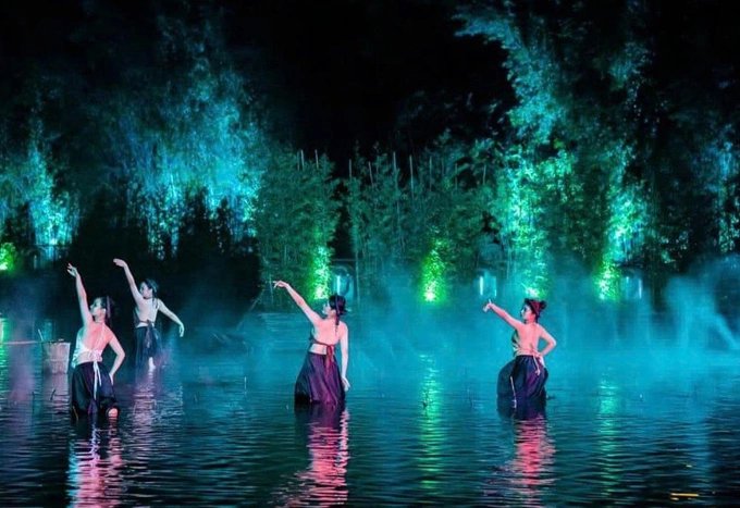 Show diễn thực cảnh Tinh hoa Bắc Bộ. Ảnh: BTC