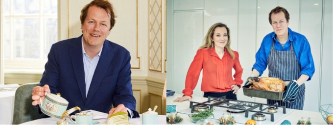 Tom Parker Bowles trong một buổi trà chiều và tham gia show truyền hình về ẩm thực. Ảnh: News Licensing
