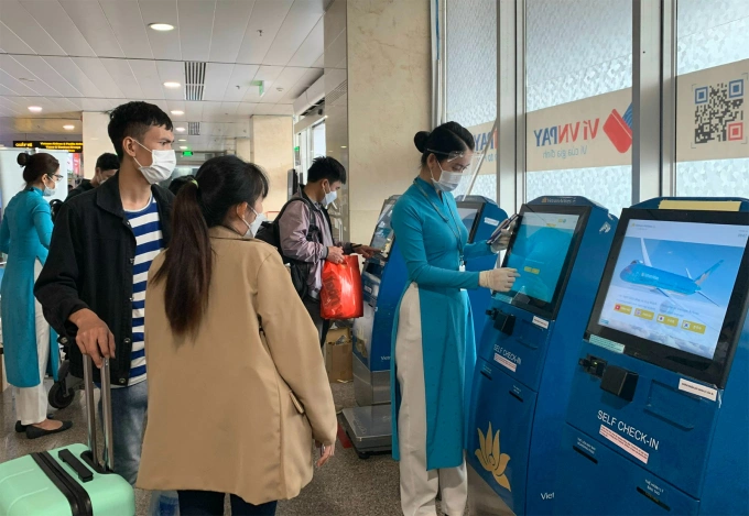Kiot hãng hàng không nằm ở nhiều sân bay khắp Việt Nam. Ảnh: VNA