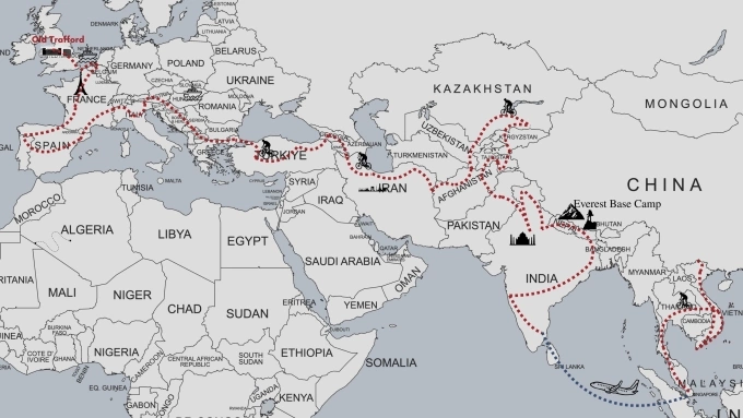 Lộ trình anh Luật đặt ra. Ảnh: NVCC