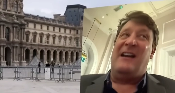 Curt Dale Clark, cùng đoàn kịch của mình có mặt tại bảo tàng Louvre khi vụ cướp xảy ra. Ảnh: CBS 13 News