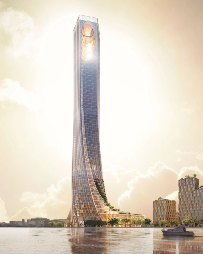 'Đà Nẵng có cú hích để vươn tầm trung tâm du lịch hàng đầu châu Á' Phối cảnh minh họa toà tháp 69 tầng dự án Da Nang Downtown. Ảnh: Sun Group