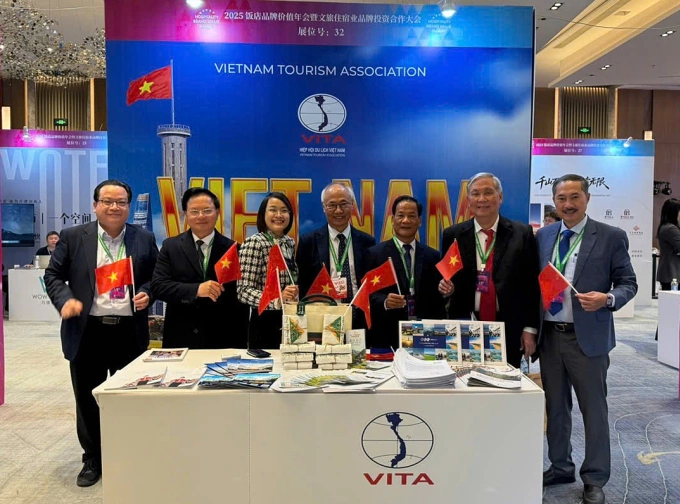 Saigontourist Group quảng bá du lịch Việt tại hai hội nghị Tô Châu Gian hàng đại diện quảng bá du lịch Việt tại hội nghị Ảnh: Saigontourist Group