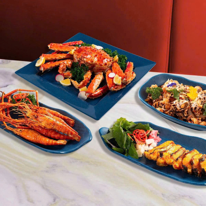 Nhà hàng Gold Fish ưu đãi combo dịp SEA Games Các món hải sản cao cấp tại nhà hàng. Ảnh: Gold Fish