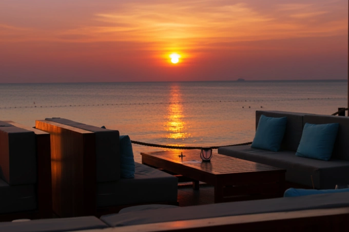 Khung cảnh bãi Dài lúc hoàng hôn. Ảnh: Sheraton Phu Quoc