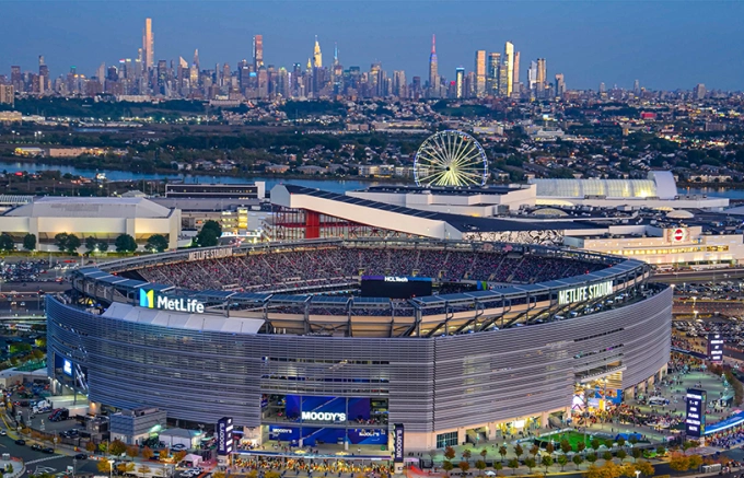 Sân vận động Metlife, New Jersey nhìn từ trên cao. Ảnh: Visit NJ
